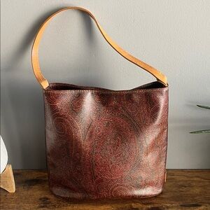 ETRO Brown Paisley Shoulder Bag